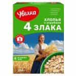 UVELKA, 4 cereal flakes with bran, 350g (Best before 12/30/2024)