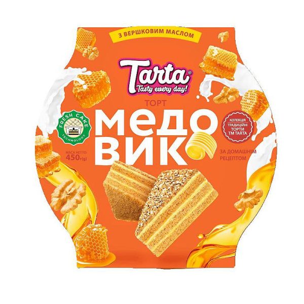TARTA, Cake "Medovik" frozen, 450g (Best before 30/03/2026) - Image 1