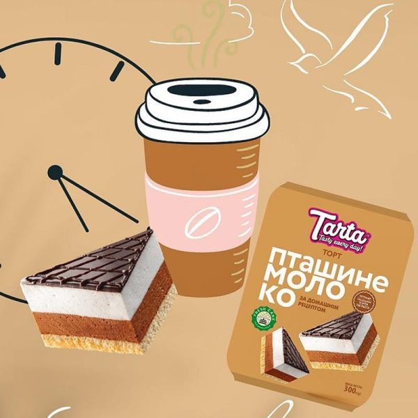 TARTA, Cake "Bird's milk", frozen, 300g (Best before 28/03/2026) - Image 3