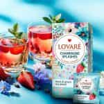 LOVARE, "Champagne Splashes", Loose Leaf Green & Black Tea with Floral-Fruit Blend in a tube, 80g (Best before 19/06/2027) - Image 3