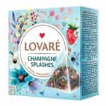 LOVARE, "Champagne Splashes", Green & Black Tea with Floral-Fruit Blend, 15 individually crafted tea pyramids (Best before 02/05/2027)