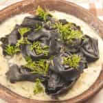 PIERI GUSTI, Black Tortelloni with Salmon & Philadelphia Cheese, Handmade, Deep Frozen Fresh Pasta, 500g (Best before 01/07/2026) - Image 2