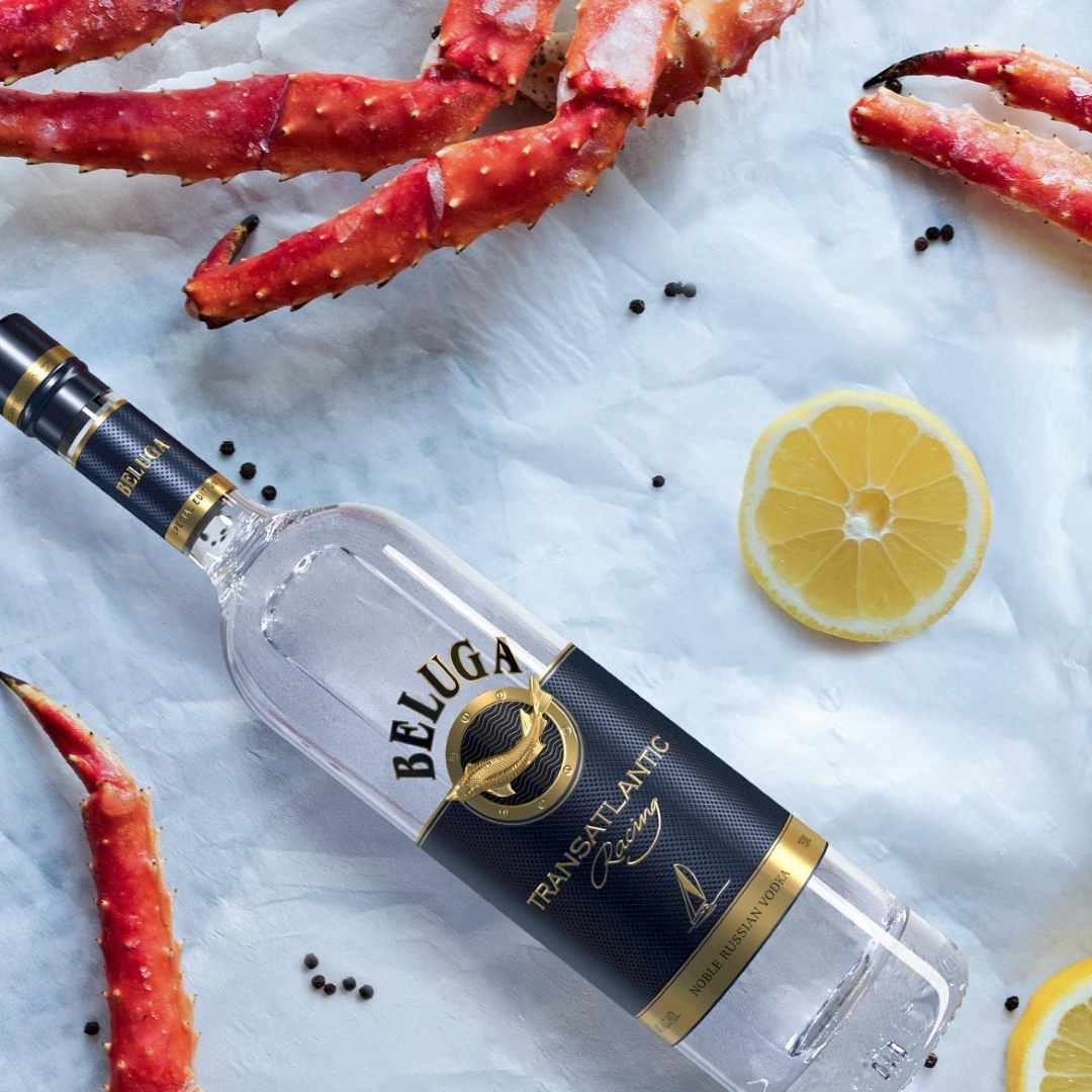 BELUGA, Gold Line, TRANSATLANTIC RACING Vodka, Triple Silver