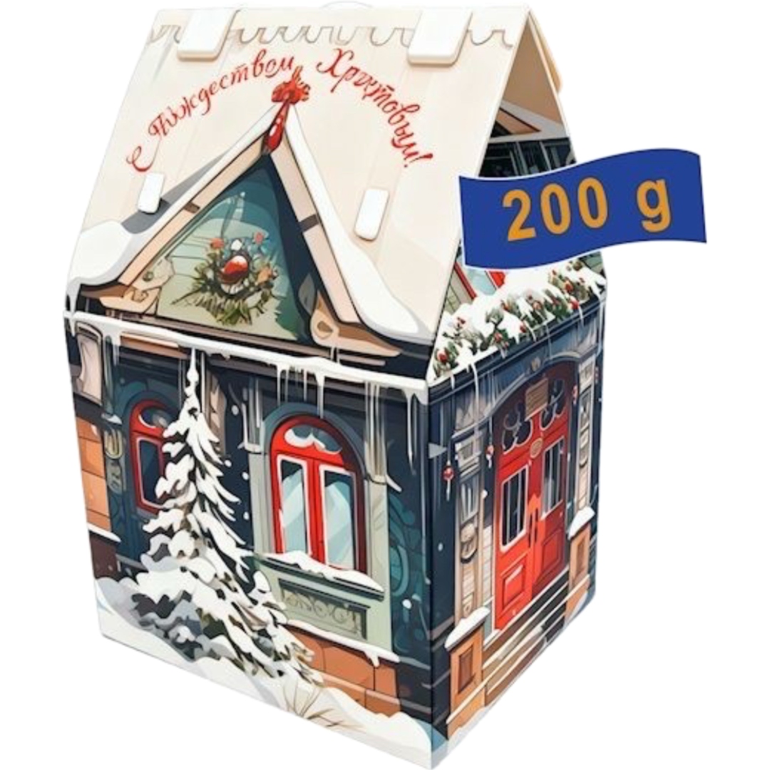 Christmas & New Year Chocolate Assortment Gift Box “Fairytale House”, 200g (Best before 27/05/2026)