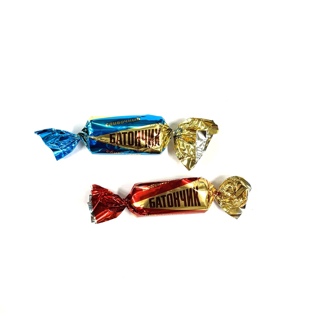 NEVSKIY KONDITER, Mix of  “Batonchik Creamy” & “Batonchik Chocolate”, Unglazed Praline Bar, 250g (Best before 30/09/2026)