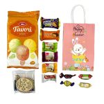 EASTER "ZEPHYR", Gift Set, 530g (1 Gift Bag, 1 Pack of Zephyr “Favori”, Cactus, Raspberry & Apricot Yogurt taste, 270g, 1 DIY Wooden Egg Set with Markers, Assorted Chocolates, 170g) - Image 3