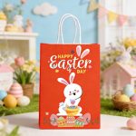 EASTER "CHOCOLATE CHIPS" CAKE, Gift Set, 330g (1 Gift Bag, 1 Easter "Chocolate Chips" Panettone 100g, 1 DIY Wooden Egg Set with Markers, Assorted Chocolates 170g)