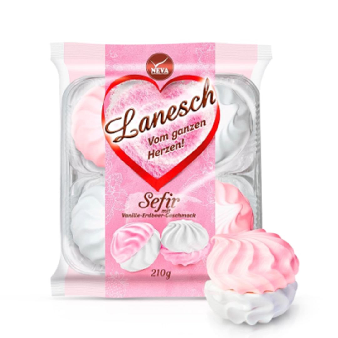 17.7.2.25 - 1 LANESCH, Zephyr Vanilla & Strawberry, 210g (Best before 10/12/2026) - Image 1