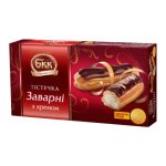 BKK, Eclairs with Cream Filling (Zavarnye) & Cocoa Fondant Topping, Frozen, 360g (Best before 15/02/2027)