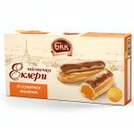 BKK, Eclairs with Condensed Milk Cream & Caramel Fondant Topping, Frozen, 6 Pieces, 360g (Best before 21/04/2027)
