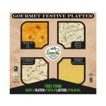 GREEN VIE, Plant Based Cheese GOURMET FESTIVE Platter (Mexican Style Flavour, Blue Cheese Flavour, Mushrooms & Truffle Flavour, Smoked Gouda Flavour), 400g (Best before 16/10/2026)