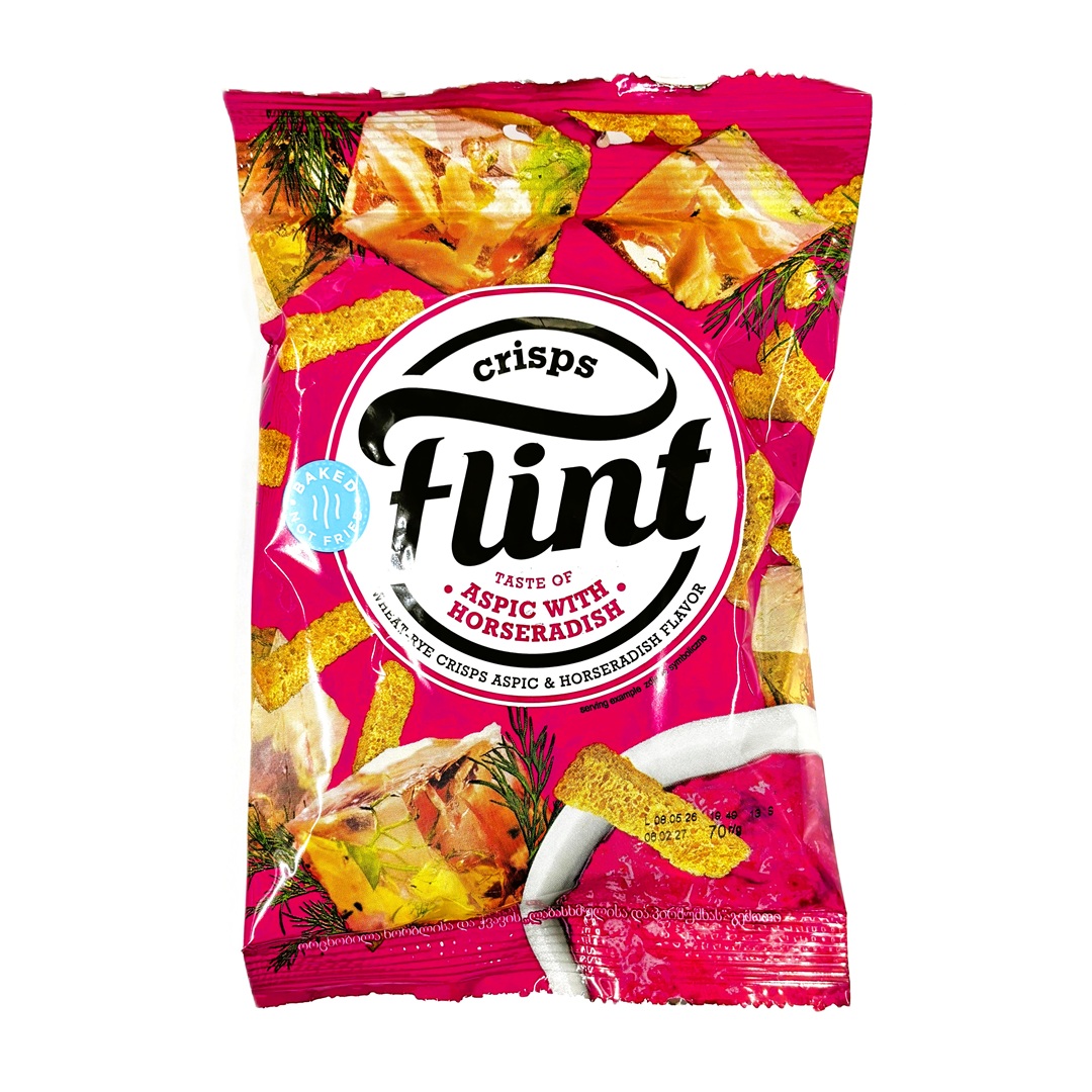 FLINT, Wheat Rye Crisps Aspic with Horseradish Flavor, 70g (Best before 08/02/2027)